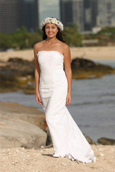 hawaiian wedding dress designers